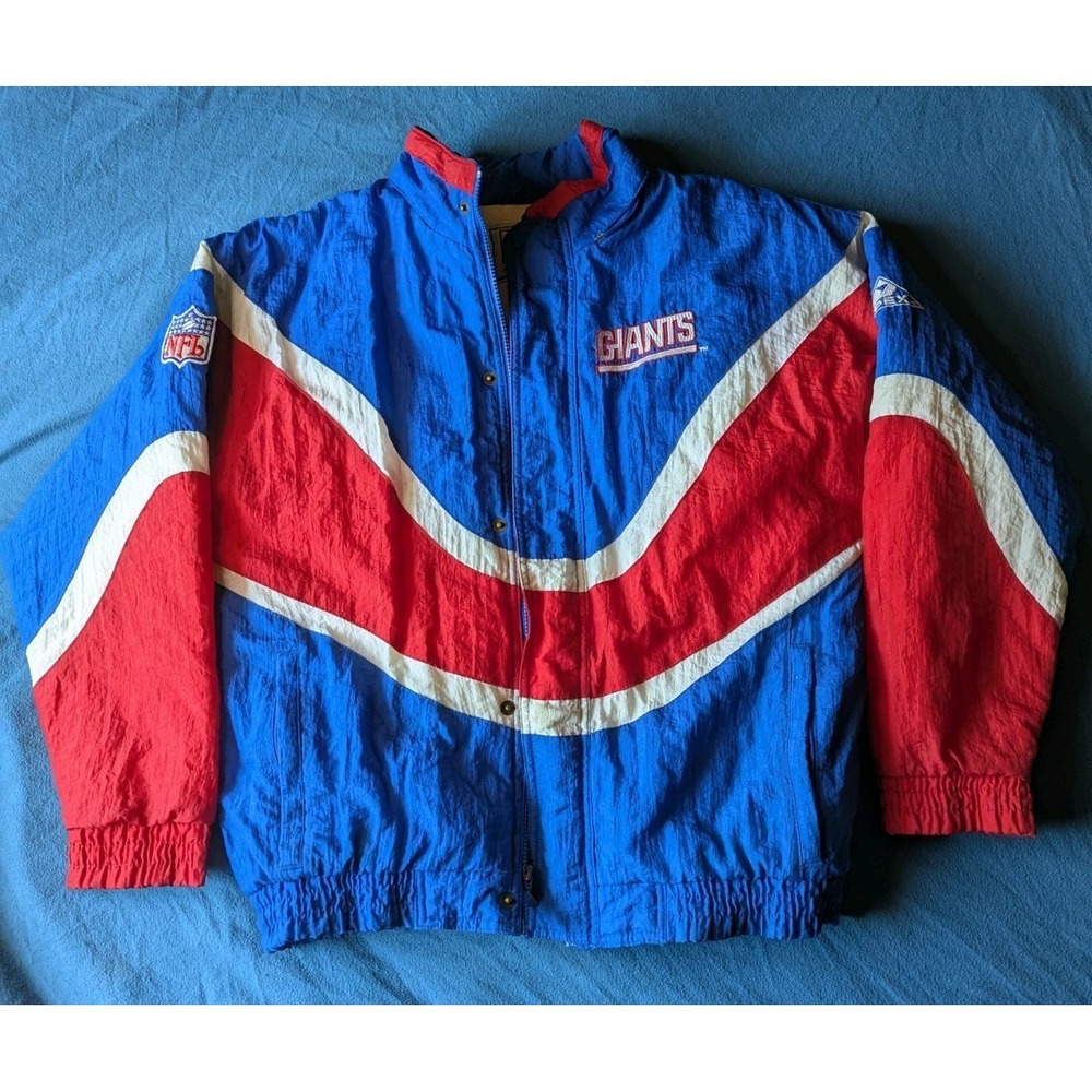 Vintage Apex One Pro Line NY Giants Jacket Men's Size Small Full Zip No Hood
